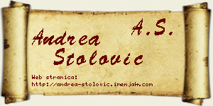 Andrea Stolović vizit kartica